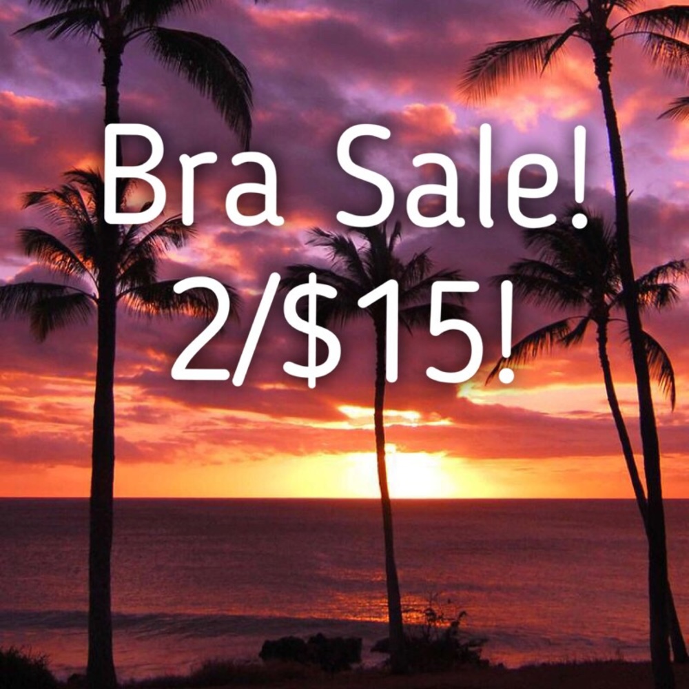 Summer sale! Bras 2 for $15!